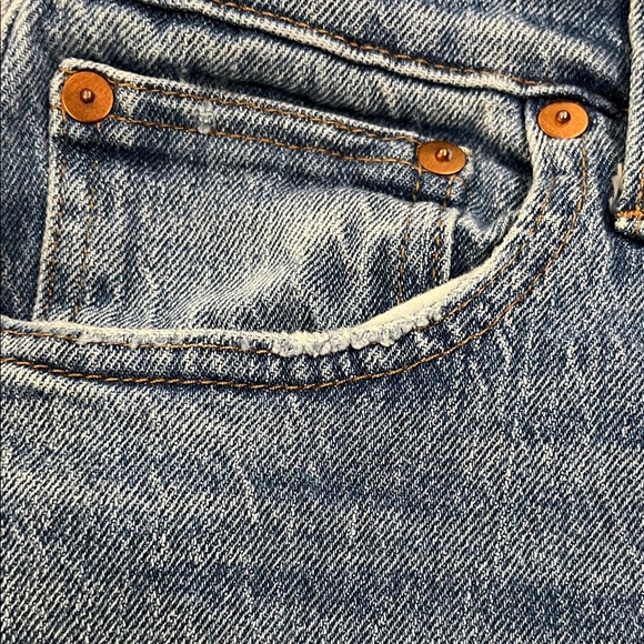 Madewell Classic Blue Straight Leg Jeans - Picture 9 of 15